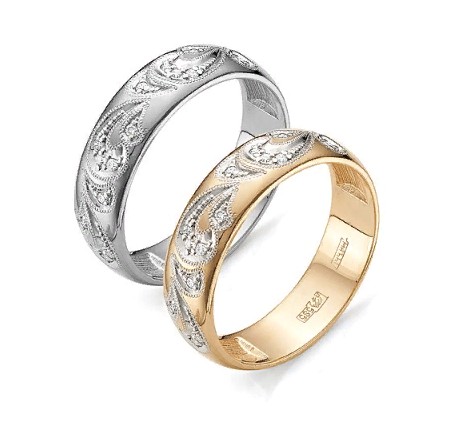 6010018 Кольцо (Au 585 Комбинация)