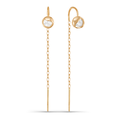 140105 Серьги (Au 585 Красное)