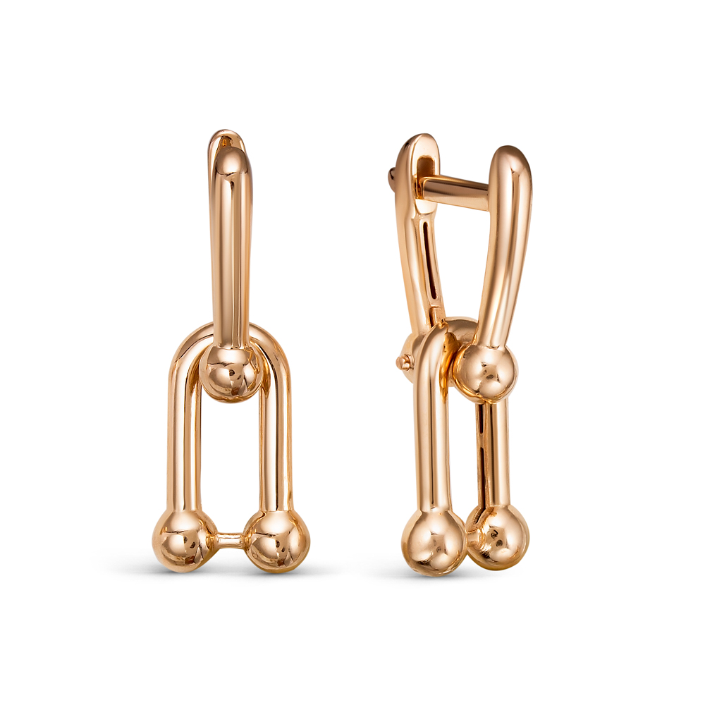 120191 Серьги (Au 585 Красное)