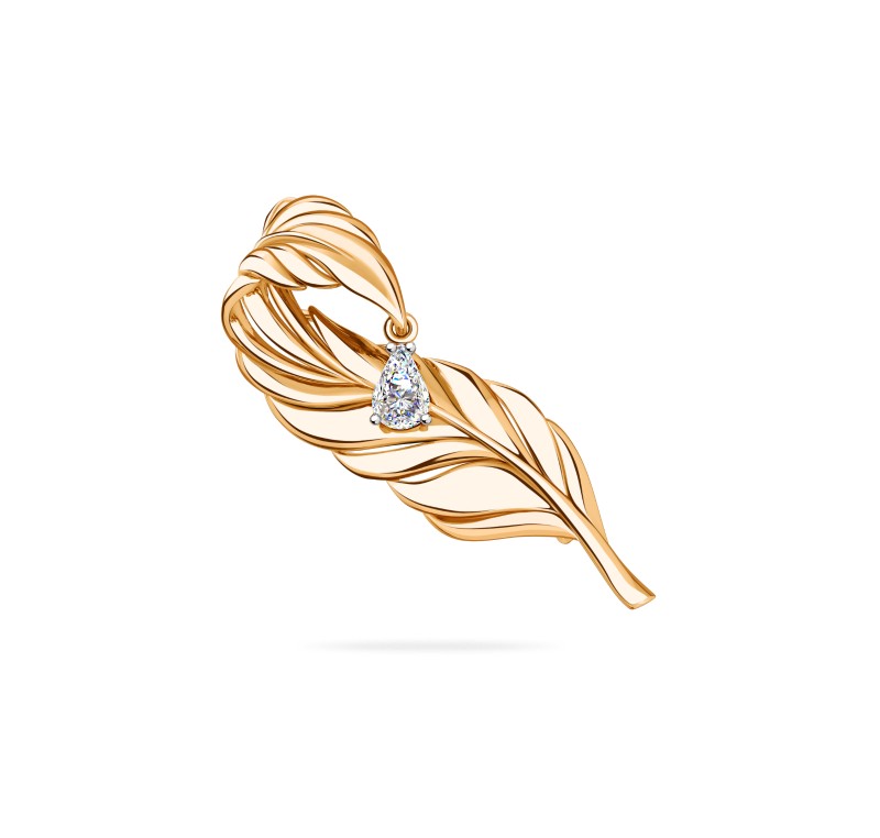 08-616983 Брошь (Au 585 Красное)